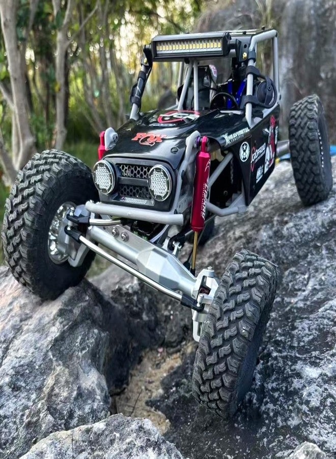 ZMHOBBY Aluminum Offset Portal Axles with BTA Servo Mount and Panhard Mount for 1/10 Comp Rigs Axial Capra SCX10 III LCG Chassis (Silver Front Axle) - Image 2